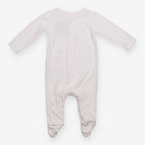 White velour sleepsuit with festive appliques