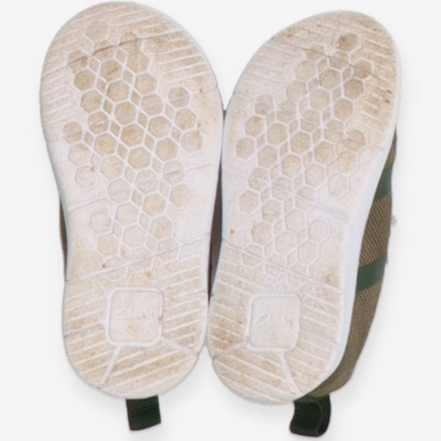 Green and Brown Velcro Trainers 