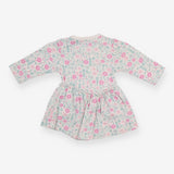 Dress Long Sleeve White Floral with Built in Bodys