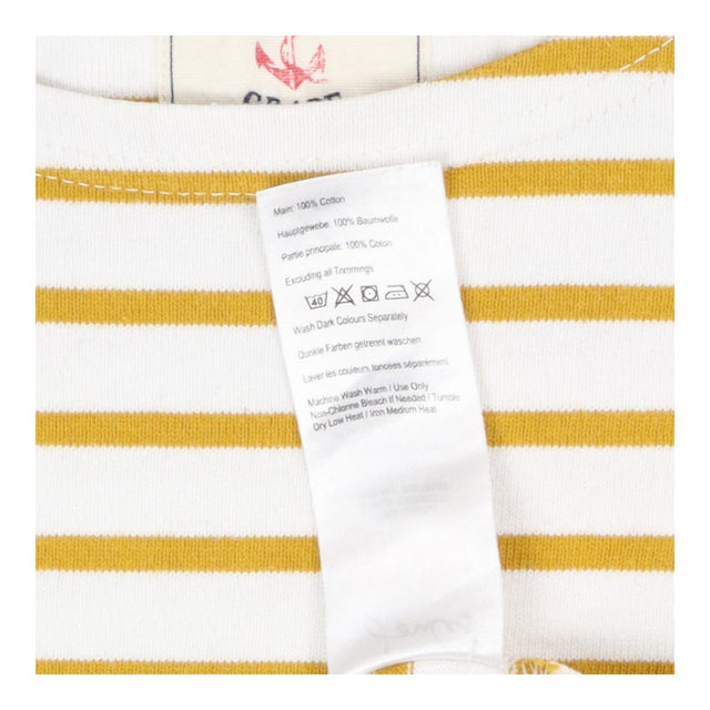 Joules Mustard Stripe Long Sleeve Top – 100% Cotto