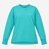 Sweaty Betty Sweatshirt Teal Blue Crew Neck Short 
