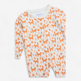 Sleepsuit white foxes and trees