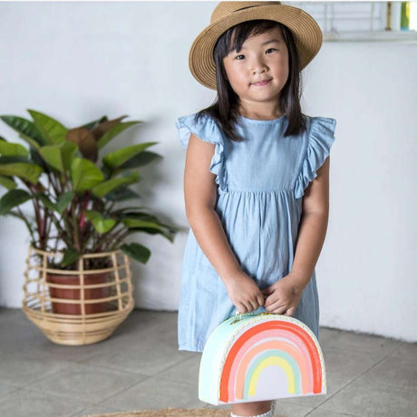 Chambray frill dress