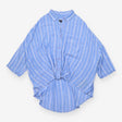 Twist Front Blue Stripe Shirt Size M