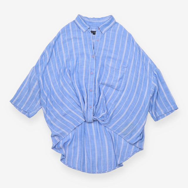 Twist Front Blue Stripe Shirt Size M