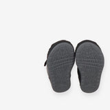 Black leather boys rip-tape first school shoes