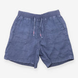 Effie Linen Drawstring Shorts Dusk Blue