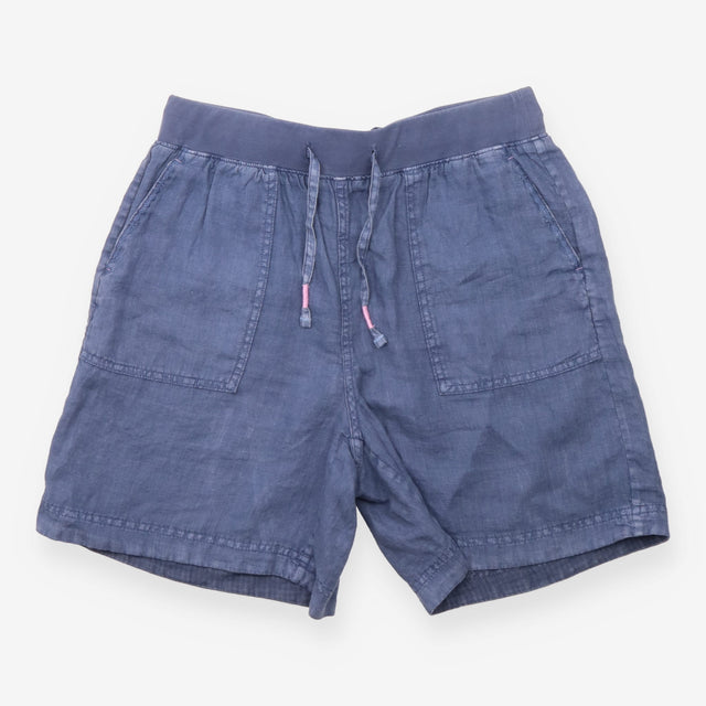 Effie Linen Drawstring Shorts Dusk Blue