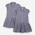 School summer dress 2pc blue check