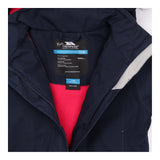 Navy long parka with pink lining