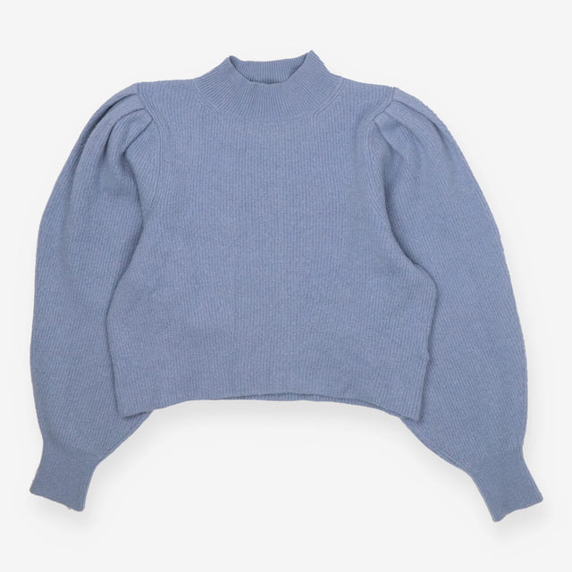 & Other Stories Blue Yak Wool Balloon Sleeve Knit 