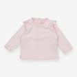 T-Shirt Pink Stripe with Frilly Shoulders