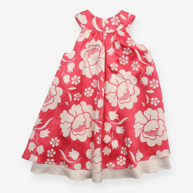Summer dress pink and white floral 