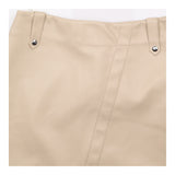 Skirt Beige Faux Leather Asymmetric Split Hem Mini