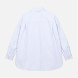 Poplin Shirt Pale Blue Cotton Relaxed Fit