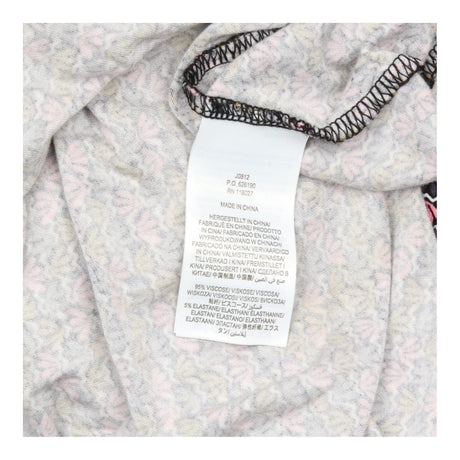 Printed Dress Navy Multi Long Sleeve Gathered Wais
