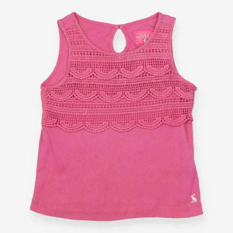Pink vest with crotchet detail