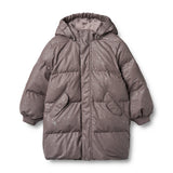 Purple Stone Stars Coast PU Puffer Jacket