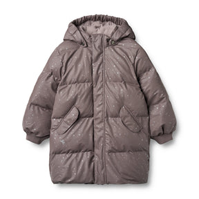 Purple Stone Stars Coast PU Puffer Jacket