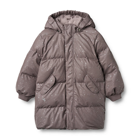 Purple Stone Stars Coast PU Puffer Jacket