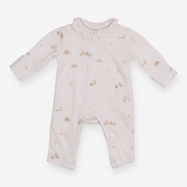 Sleepsuit White Squirrel and Bunny Friends