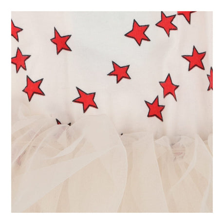 Bodysuit Tutu White with Red Stars