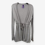 Grey Tie Up Wrap Maternity Nursing Cardigan Knit