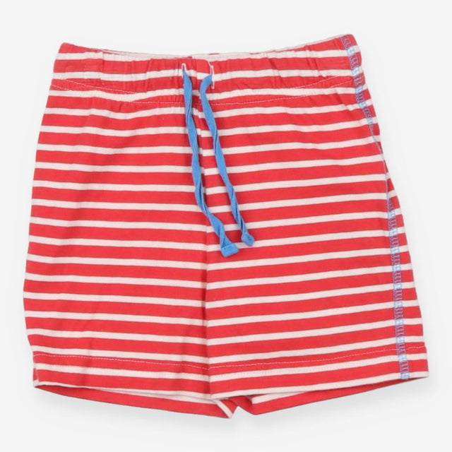 Jersey shorts red and white with blue tie waist