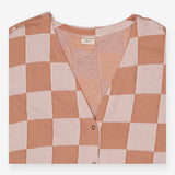Eden Orange Bold Check Print Midi Dress