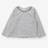 Top Long Sleeve Blue and Cream Stripe