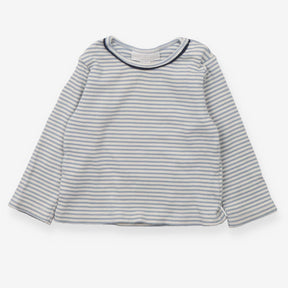 Top Long Sleeve Blue and Cream Stripe