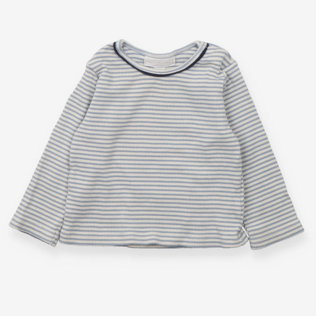 Top Long Sleeve Blue and Cream Stripe