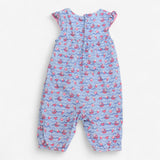 Woven Romper Blue and Pink Seaside Print
