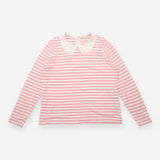 Jersey Top with Broderie Peter Pan Collar