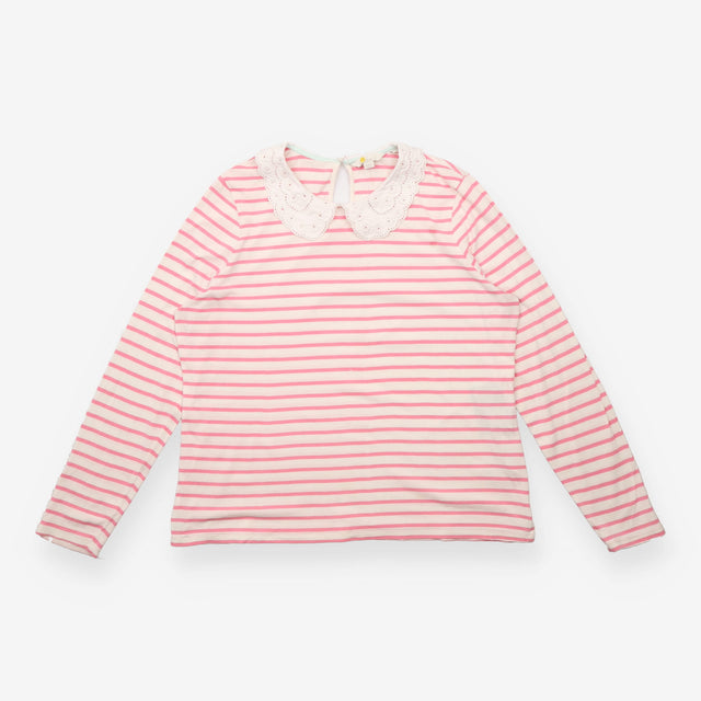 Jersey Top with Broderie Peter Pan Collar