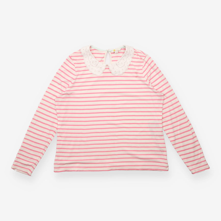 Jersey Top with Broderie Peter Pan Collar