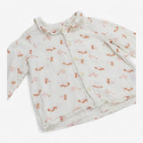 Blouse Cream with Pink and Brown Birds