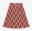 Skirt Midi Fig Fruit Print A Line Viscose