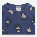 Bodysuit long sleeved blue bear