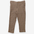 Brown Check Pull on Jersey Trouser