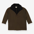 Jersey Long Line Jacket Green with Black Lining