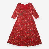 Dress Red Floral St Martin