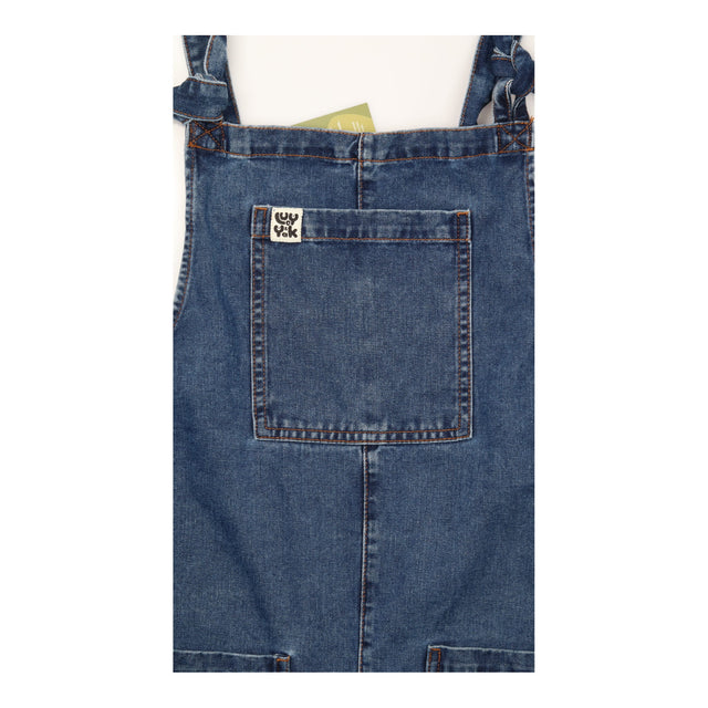 Blue 100% Organic Cotton Tie Shoulder Pocket Denim
