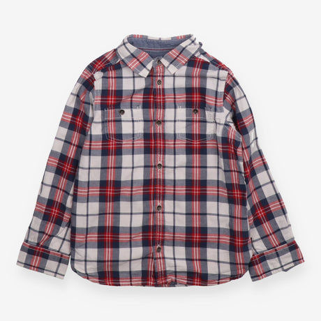 Shirt Long Sleeve Red and Blue Check