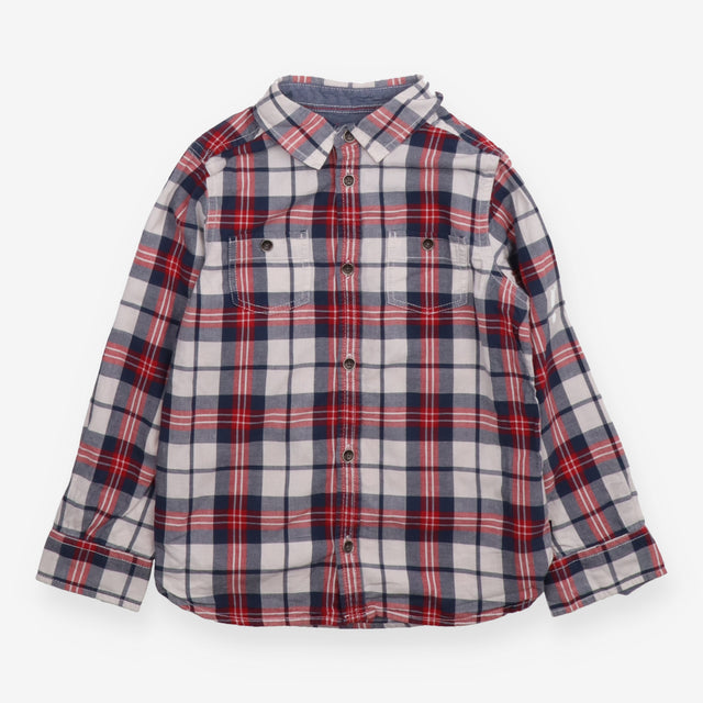 Shirt Long Sleeve Red and Blue Check