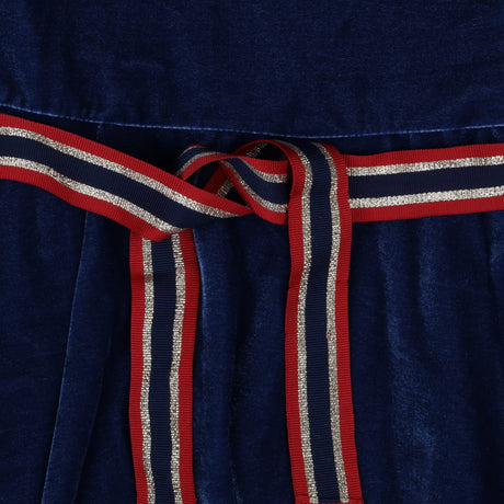 Dress long sleeve velvet navy