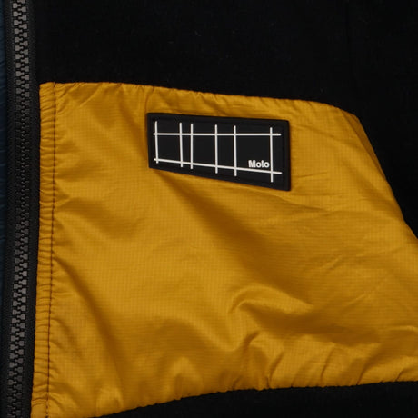 Jacket Fleece Zip Up Black and Yellow