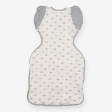 Swaddle bag grey white clouds