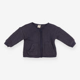 Quilted jersey jacket navy