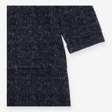 Blue Tweed Textured Knit Dress
